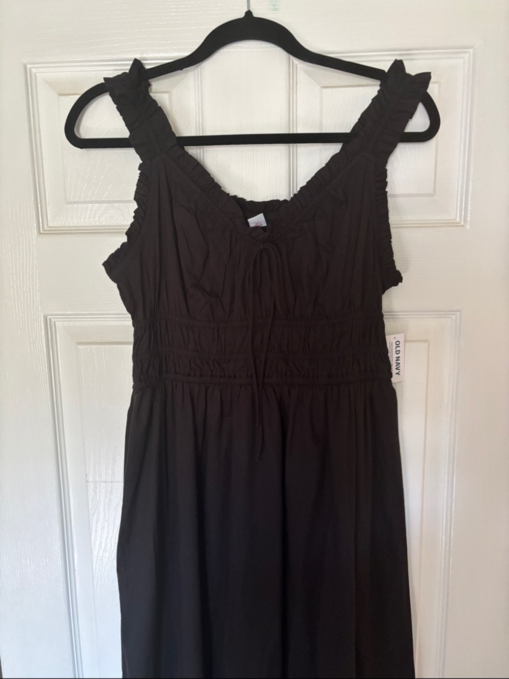 NWT Old Navy Black Ruffled-Strap Sundress